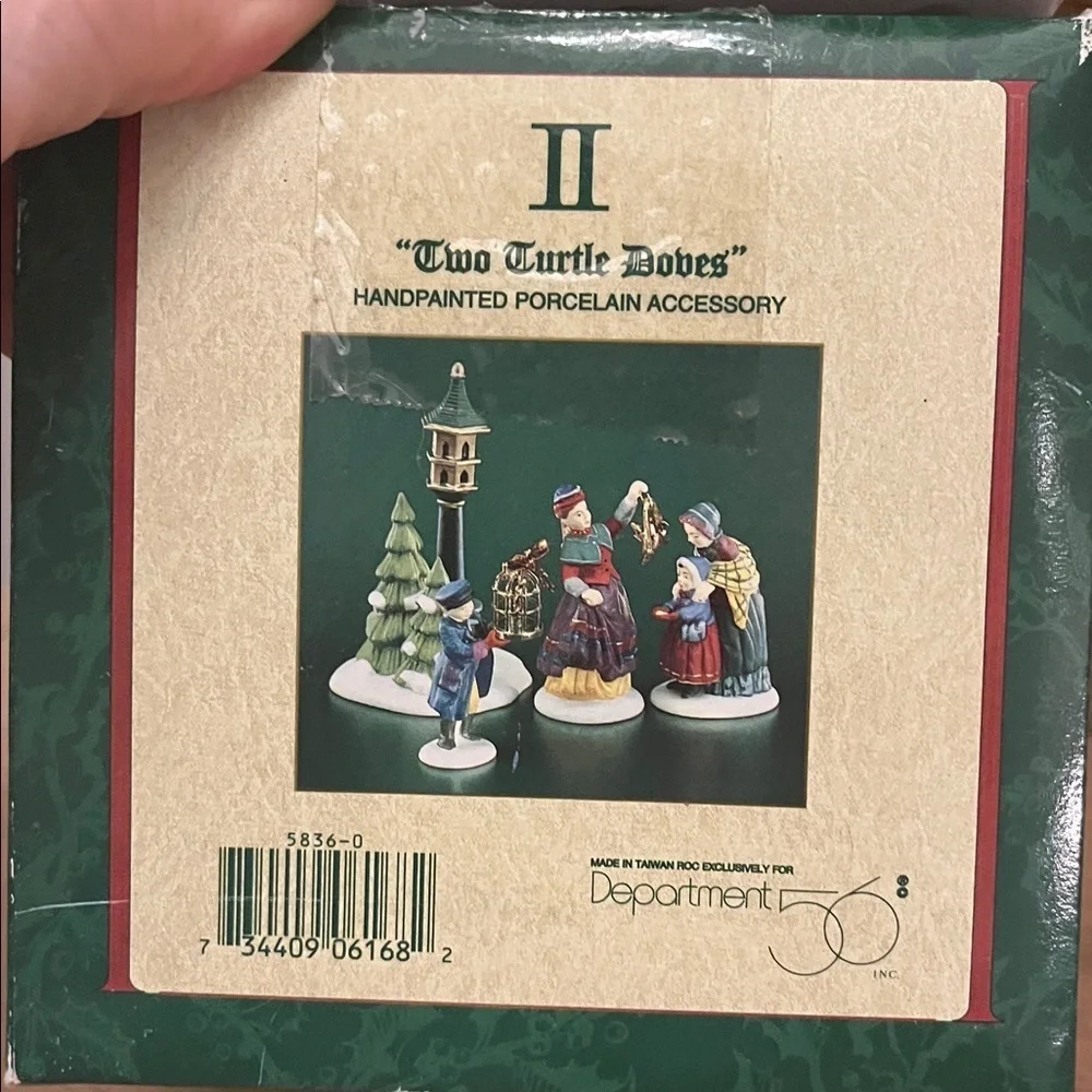 Dept 56 Twelve Days of Christmas “Two Turtle Doves” Handpainted Porcelain